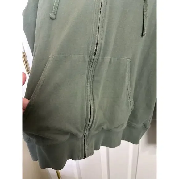 Ralph Lauren Denim & Supply Green Full Zip Waffle Hoodie Size Large Wings Star - Picture 8 of 9